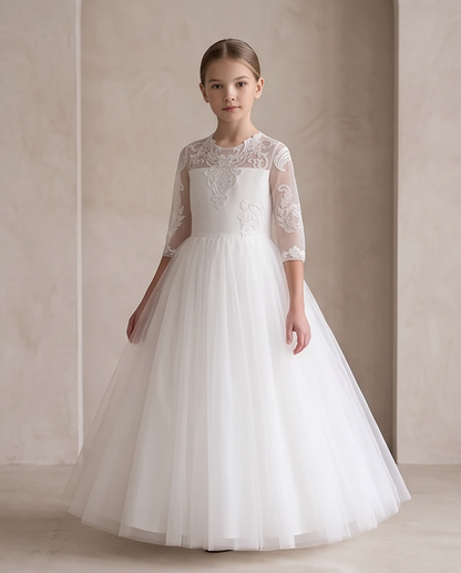 Grace Lace Communion Dress for Girls | Vinam Boutique Australia