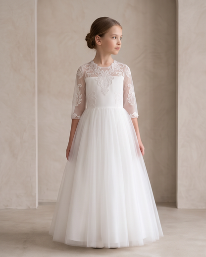 Grace Lace Communion Dress for Girls | Vinam Boutique Australia