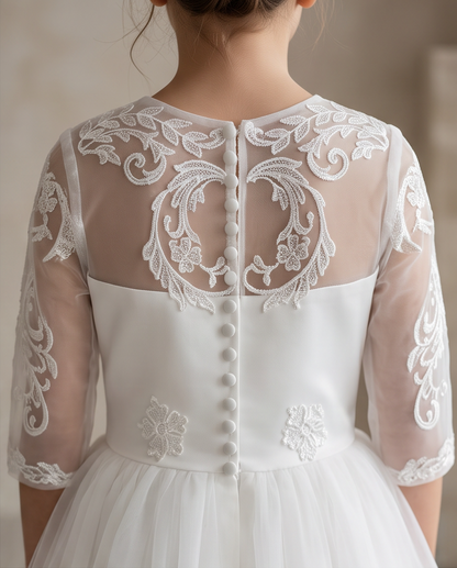 Grace Lace Communion Dress for Girls | Vinam Boutique Australia