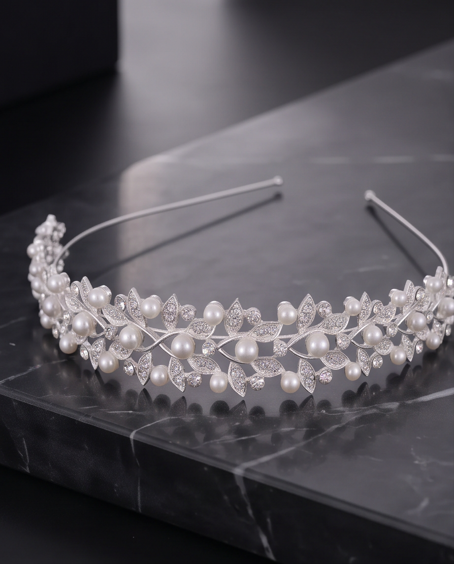 Girls Pearl & Floral Communion Headbands Collection
