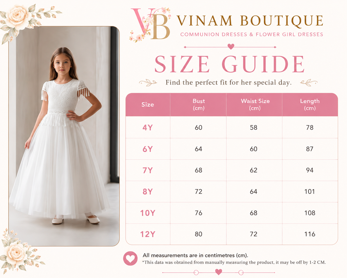 Product size chart