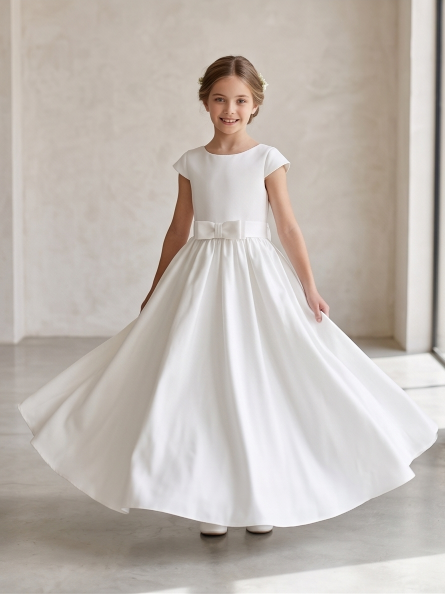 Ivory Satin First Communion Dress